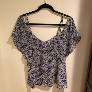 Xhilaration Off the Shoulder Pattern Top